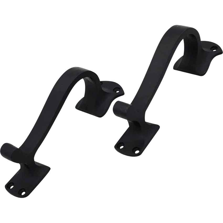 Cast Iron Curved Pull Handles - Set of 2