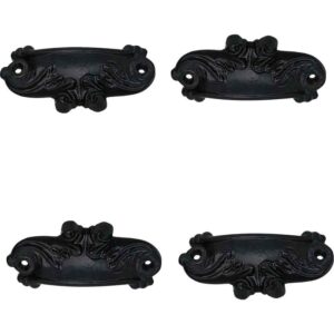 Ornate Iron Cabinet Pulls - Set of 4