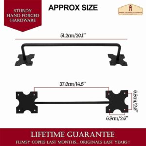 Rustic Cast Iron Towel Bar Holder