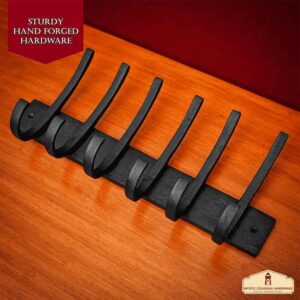 Wall Mounted 6 Hook Iron Rack