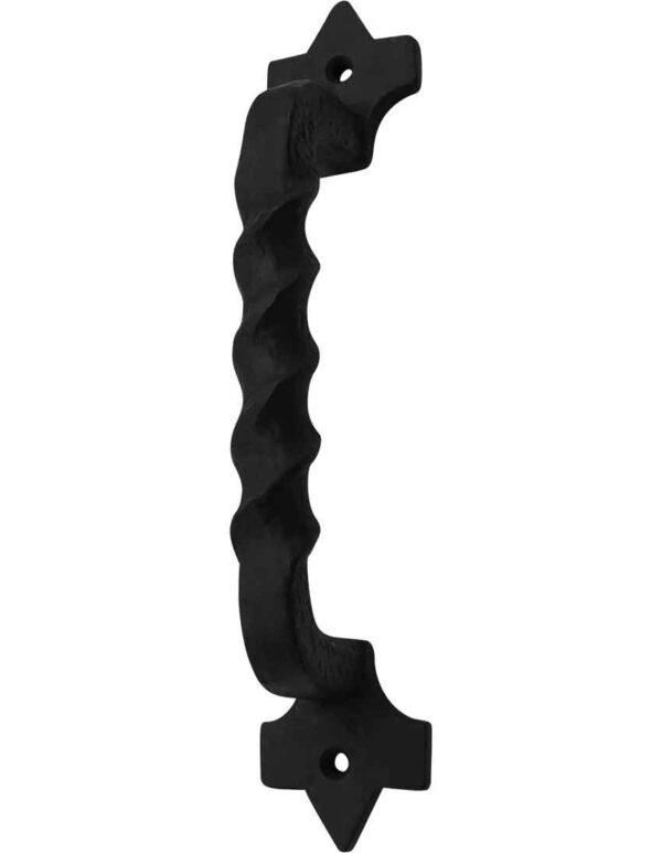 Black Cast Iron Pull Handle - 10 Inch