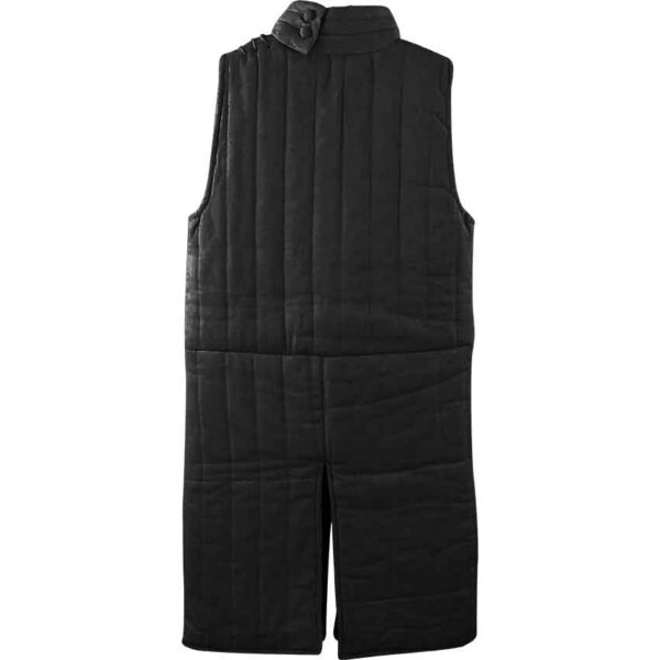 Collared Sleeveless Gambeson - Black