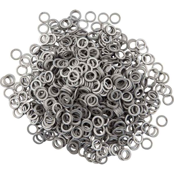 Flat Solid Chainmail Rings - 8 mm 18 gauge