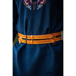 Axel Double Viking Belt - Cognac Brown