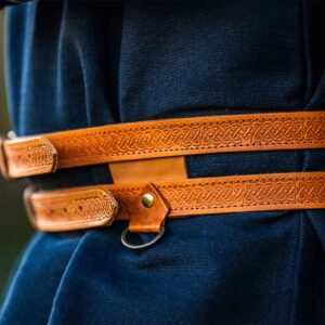 Axel Double Viking Belt - Cognac Brown