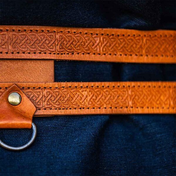 Axel Double Viking Belt - Cognac Brown