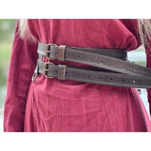 Axel Double Viking Belt - Dark Brown