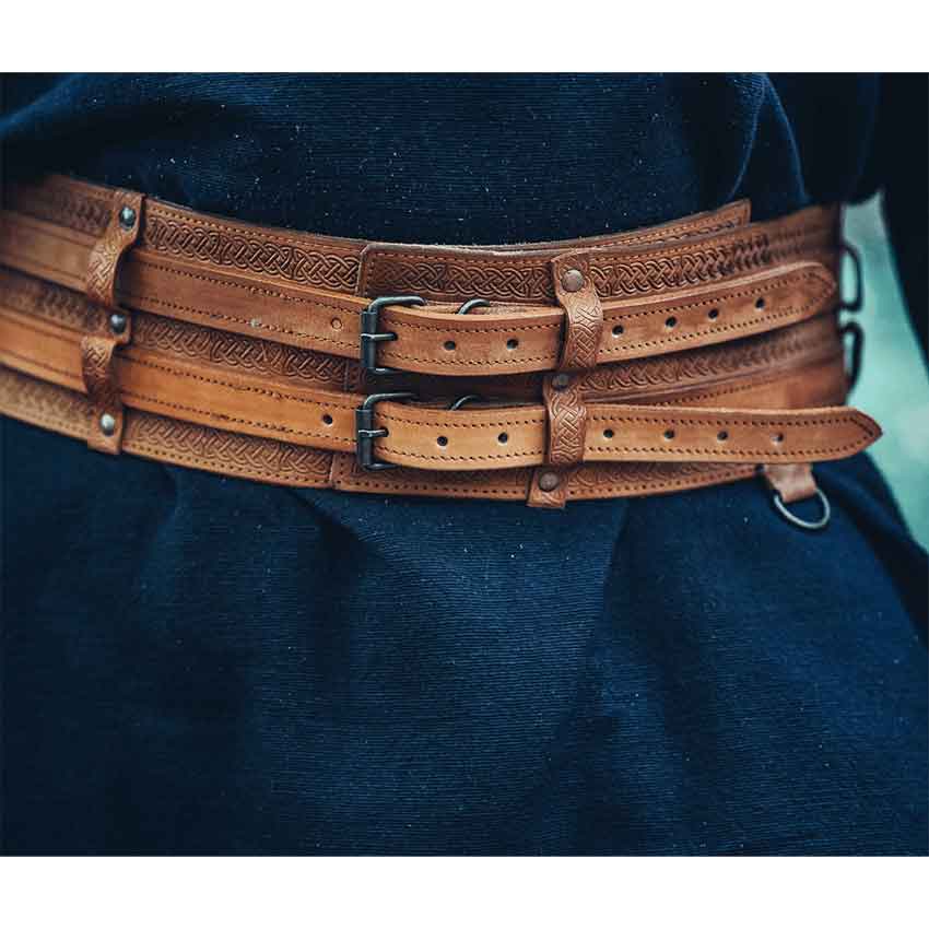 Anike Wide Viking Belt - Cognac Brown