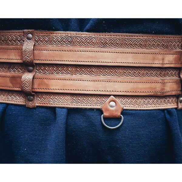 Anike Wide Viking Belt - Cognac Brown