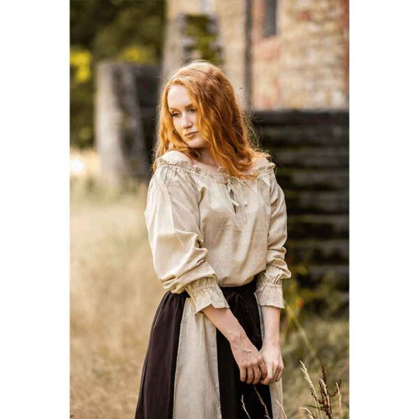 Edith Medieval Blouse - Hemp