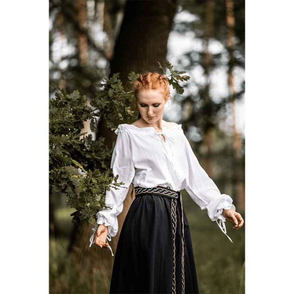 Edith Medieval Blouse - White
