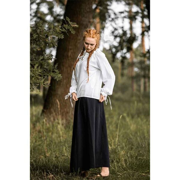 Edith Medieval Blouse - White