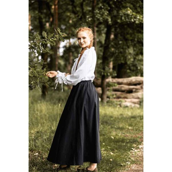 Edith Medieval Blouse - White