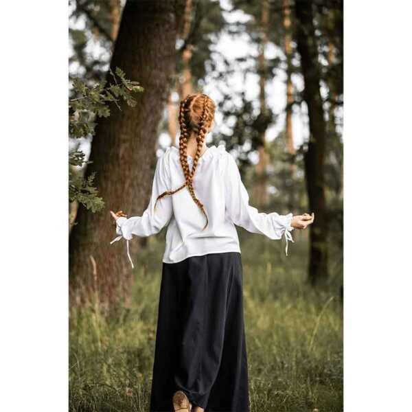 Edith Medieval Blouse - White