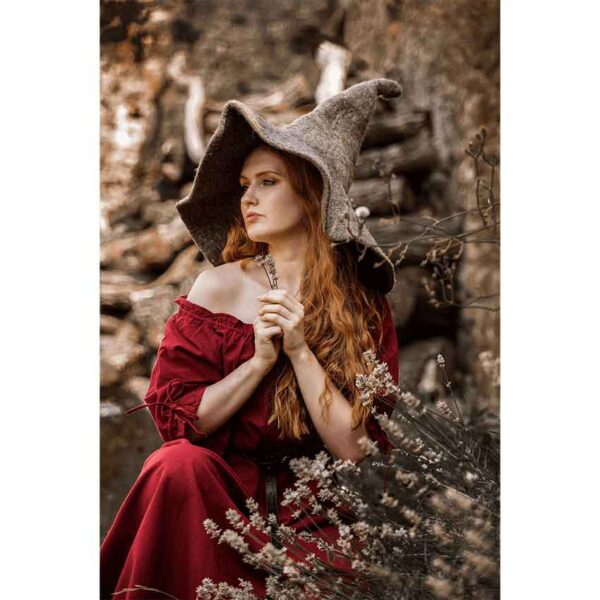 Glinda Wool Witch Hat - Brown