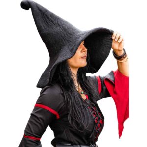 Glinda Wool Witch Hat - Black