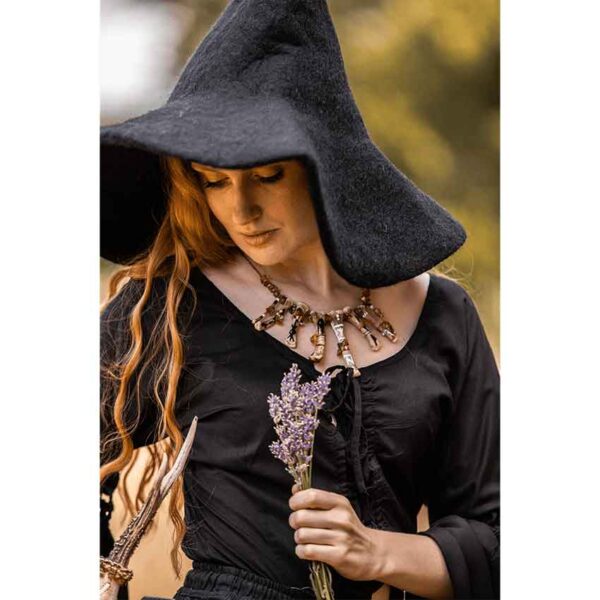 Glinda Wool Witch Hat - Black