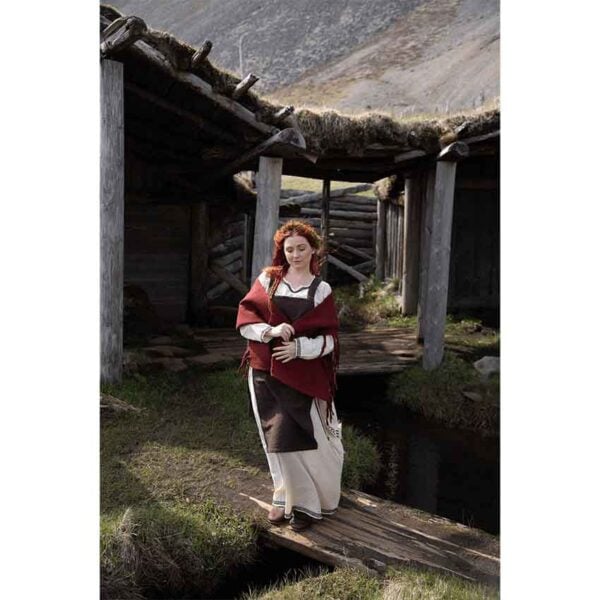 Viking Wool Shawl - Red