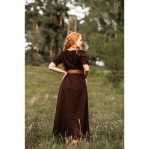 Melisande Short Sleeve Medieval Gown - Brown