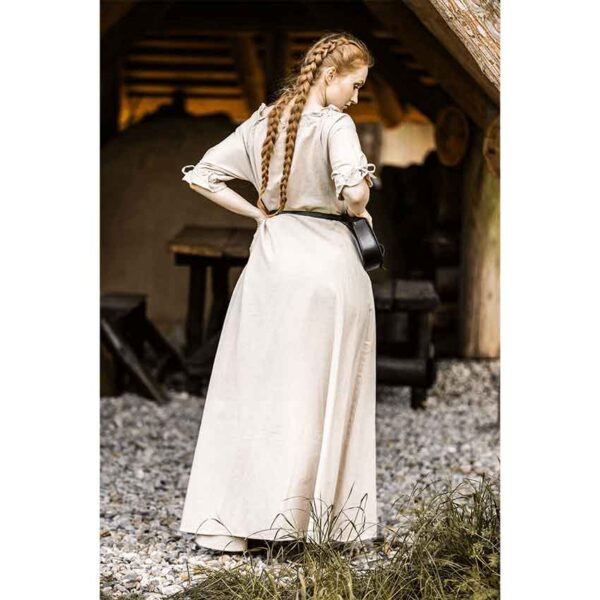 Melisande Short Sleeve Medieval Gown - Hemp