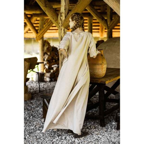 Melisande Short Sleeve Medieval Gown - Hemp