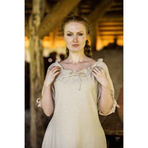 Melisande Short Sleeve Medieval Gown - Hemp