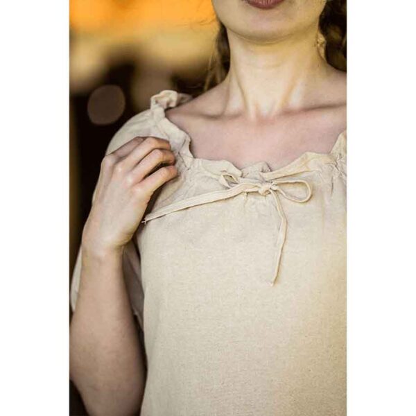 Melisande Short Sleeve Medieval Gown - Hemp