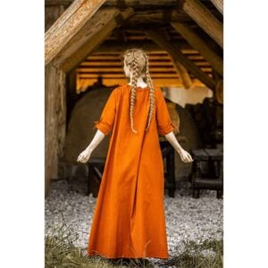 Melisande Short Sleeve Medieval Gown - Rust