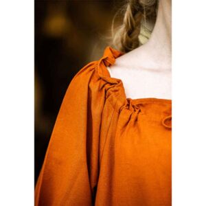 Melisande Short Sleeve Medieval Gown - Rust