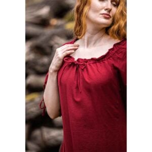 Melisande Short Sleeve Medieval Gown - Red