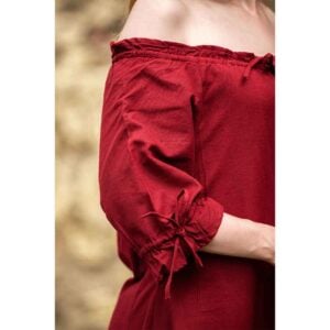 Melisande Short Sleeve Medieval Gown - Red