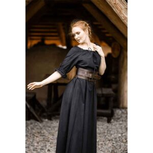 Melisande Short Sleeve Medieval Gown - Black