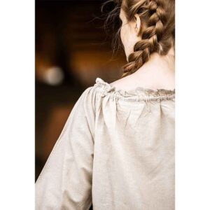 Mechthild Long Sleeve Medieval Gown - Hemp