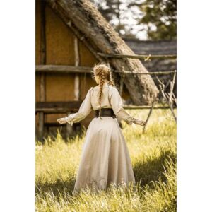 Mechthild Long Sleeve Medieval Gown - Hemp