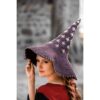 Star Wool Witch Hat - Brown