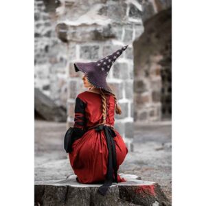 Star Wool Witch Hat - Brown