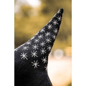 Star Wool Witch Hat - Black