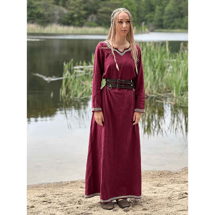 Brigida Viking Dress - Red
