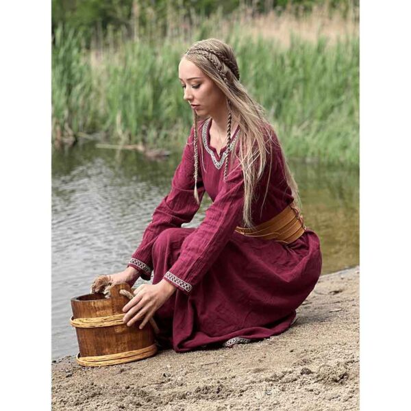 Brigida Viking Dress - Red
