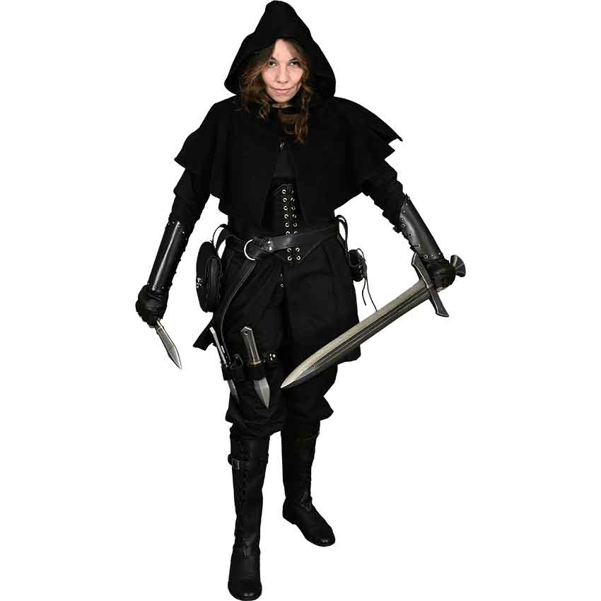 Fantasy Cape Black Costume Accessories Female Fantasy Cape Black Costume Accessories Female