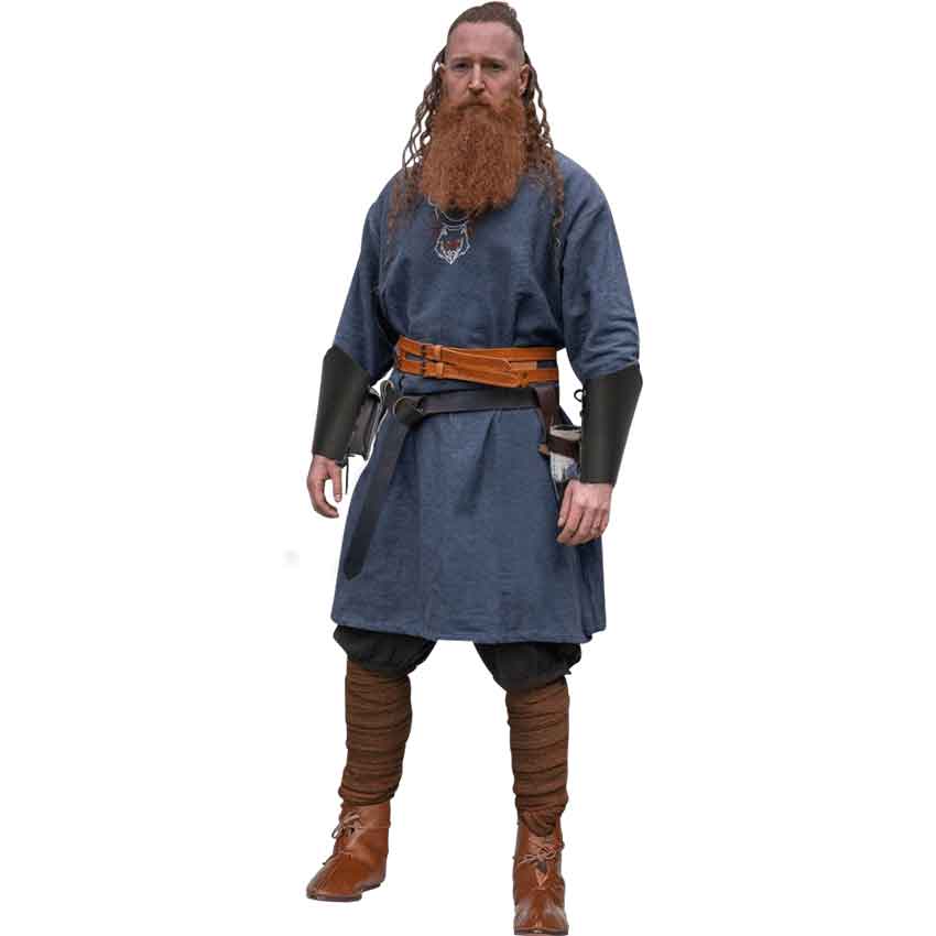 Freki Mens Viking Outfit - Blue-Grey