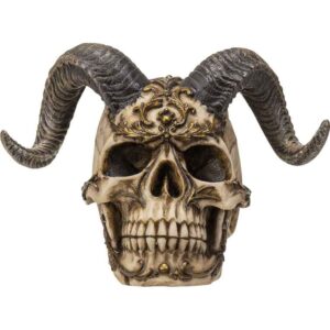 Horned Diablo Skull Statue