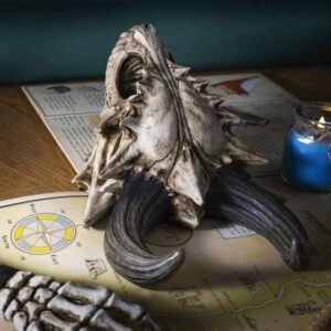 Roaring Dragon Skull Statue