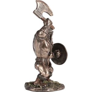 Cartoon Viking Warrior with Axe Statue