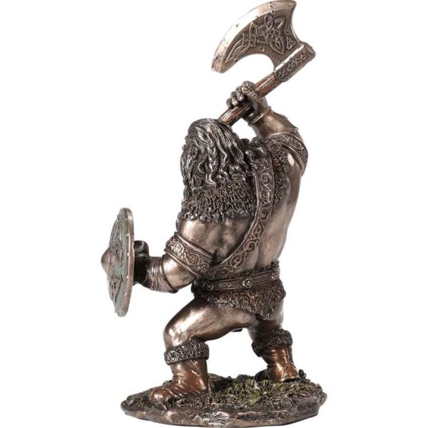 Cartoon Viking Warrior with Axe Statue