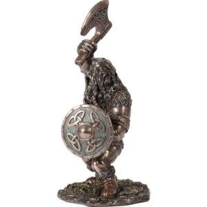 Cartoon Viking Warrior with Axe Statue
