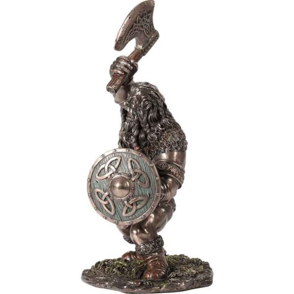 Cartoon Viking Warrior with Axe Statue