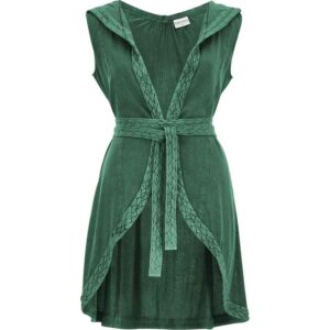 Rogue Hooded Tunic Vest - Green Jade