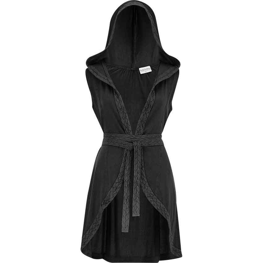 Rogue Hooded Tunic Vest Black Midnight