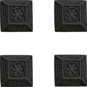 Decorative Hand Forged Square Cabinet Knobs - Set of 4